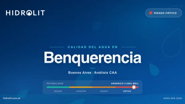 Calidad del Agua en Benquerencia, Buenos Aires | Análisis CAA y Soluciones | Hidrolit