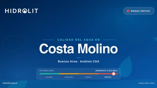 Calidad del Agua en Costa Molino, Buenos Aires | Análisis CAA y Soluciones | Hidrolit