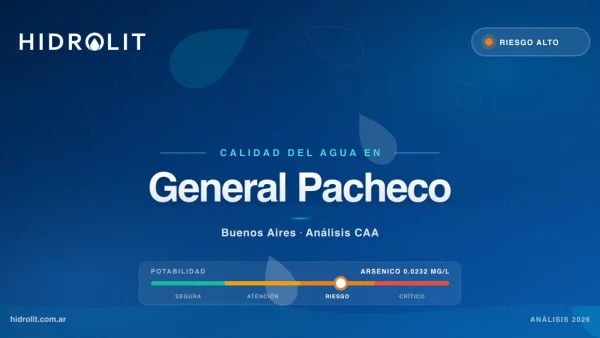 Calidad del Agua en General Pacheco, Buenos Aires | Análisis CAA y Soluciones | Hidrolit