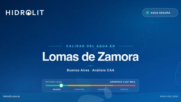 Calidad del Agua en Lomas de Zamora, Buenos Aires | Análisis CAA y Soluciones | Hidrolit
