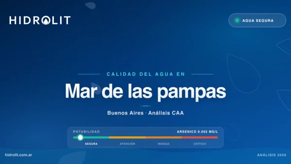 Calidad del Agua en Mar de las pampas, Buenos Aires | Análisis CAA y Soluciones | Hidrolit