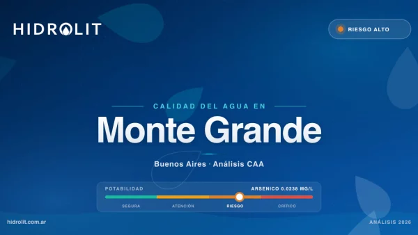 Calidad del Agua en Monte Grande, Buenos Aires | Análisis CAA y Soluciones | Hidrolit