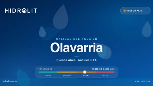 Calidad del Agua en Olavarria, Buenos Aires | Análisis CAA y Soluciones | Hidrolit