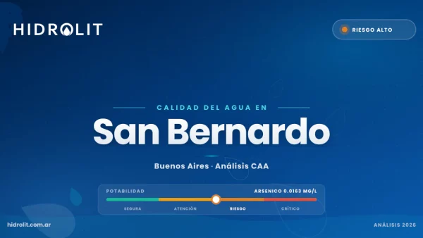Calidad del Agua en San Bernardo, Buenos Aires | Análisis CAA y Soluciones | Hidrolit