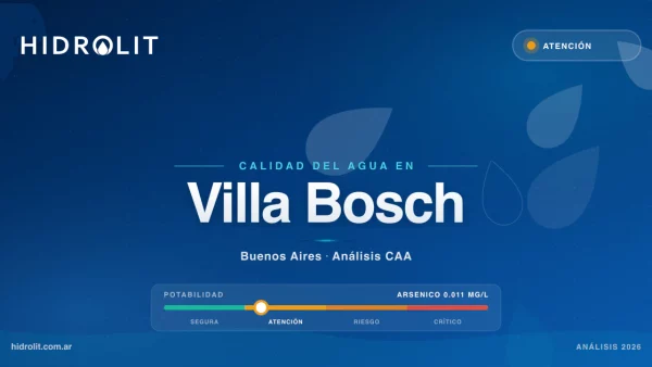 Calidad del Agua en Villa Bosch, Buenos Aires | Análisis CAA y Soluciones | Hidrolit