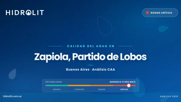 Calidad del Agua en Zapiola, Partido de Lobos, Buenos Aires | Análisis CAA y Soluciones | Hidrolit