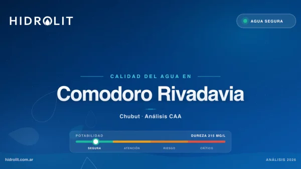 Calidad del Agua en Comodoro Rivadavia, Chubut | Análisis CAA y Soluciones | Hidrolit