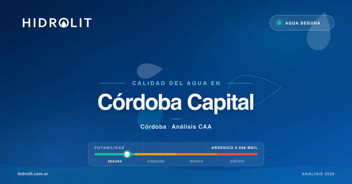 Calidad del Agua en Córdoba Capital, Córdoba | Análisis CAA y Soluciones | Hidrolit