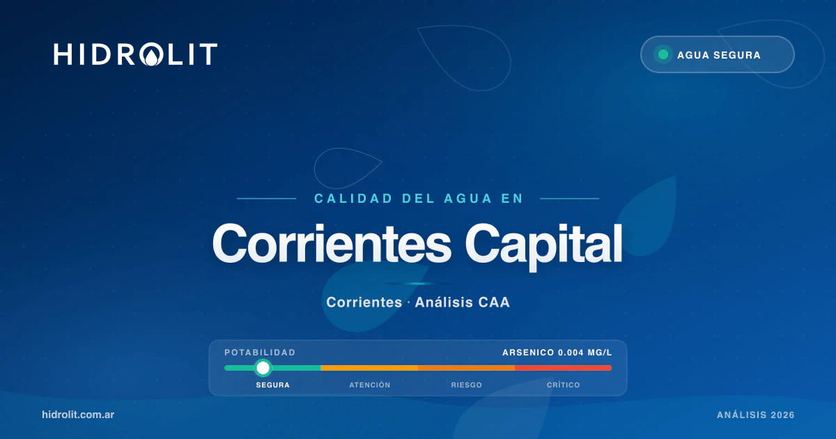 Calidad del Agua en Corrientes Capital, Corrientes | Análisis CAA y Soluciones | Hidrolit