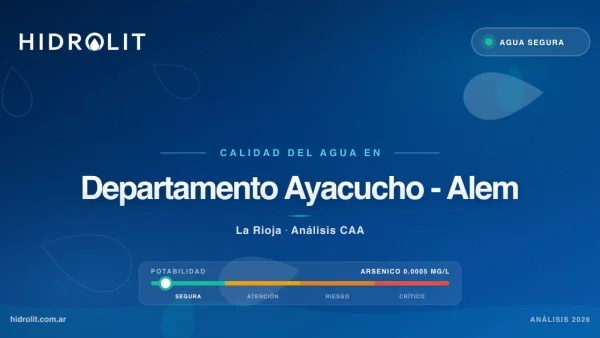 Calidad del Agua en Departamento Ayacucho – Alem, La Rioja | Análisis CAA y Soluciones | Hidrolit