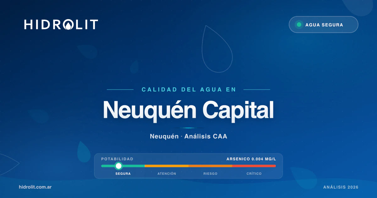 Calidad del Agua en Neuquén Capital, Neuquén | Análisis CAA y Soluciones | Hidrolit