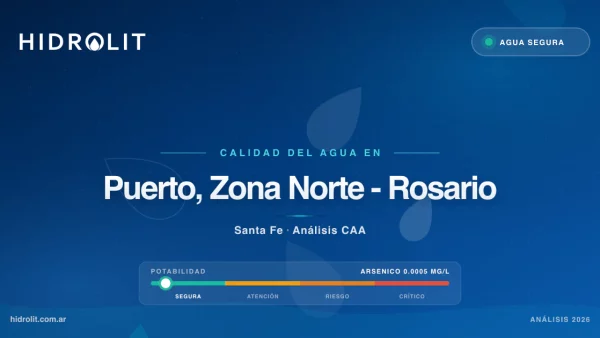 Calidad del Agua en Puerto, Zona Norte – Rosario, Santa Fe | Análisis CAA y Soluciones | Hidrolit