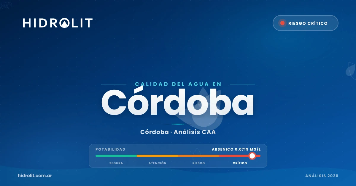 Calidad del Agua en San José de la Dormida, Córdoba | Análisis CAA y Soluciones | Hidrolit