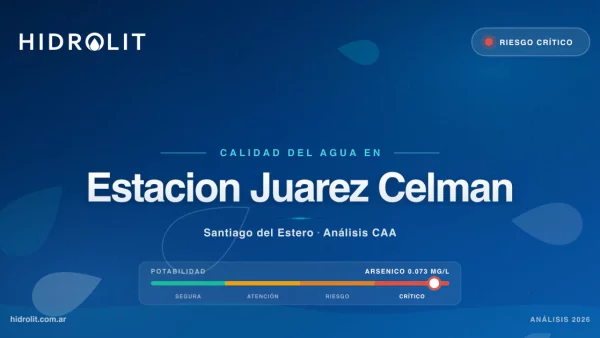 Calidad del Agua en Estacion Juarez Celman, Córdoba | Análisis CAA y Soluciones | Hidrolit