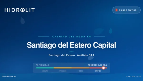 Calidad del Agua en Santiago del Estero Capital, Santiago del Estero | Análisis CAA y Soluciones | Hidrolit