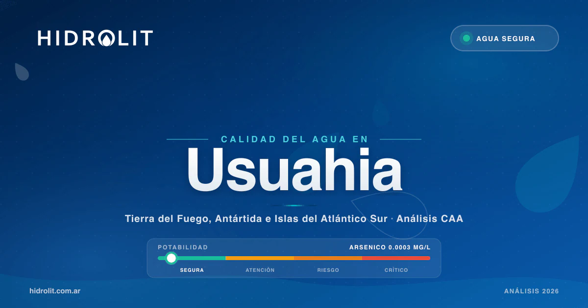 Calidad del Agua en Usuahia, Tierra del Fuego, Antártida e Islas del Atlántico Sur | Análisis CAA y Soluciones | Hidrolit