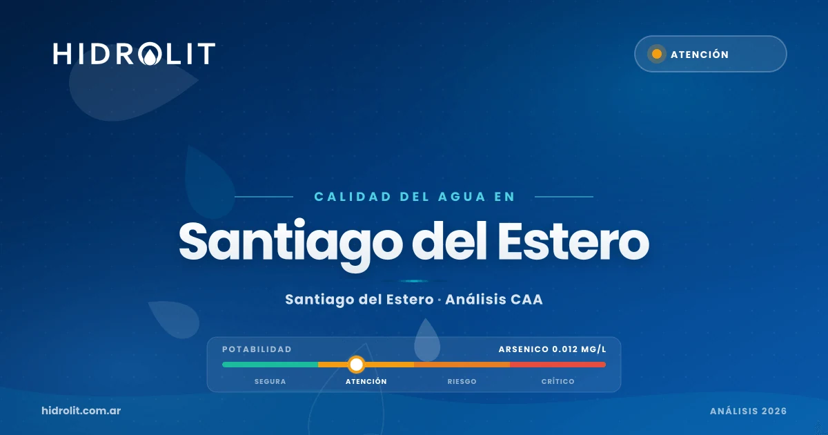 Calidad del Agua en Santiago del Estero, Santiago del Estero | Análisis CAA y Soluciones | Hidrolit