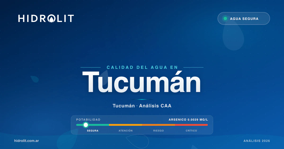 Calidad del Agua en Tucumán, Tucumán | Análisis CAA y Soluciones | Hidrolit